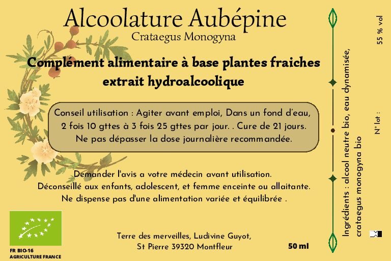 Alcoolature Aubépine AB Alcoolature d'Aubépine