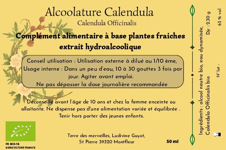 Alcoolature Calendula Officinalis AB Alcoolature Calendula officinale