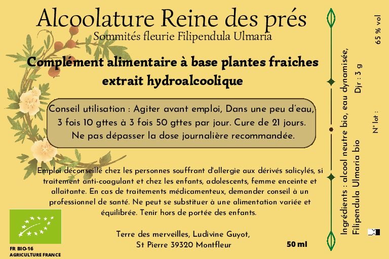 Alcoolature Reine des prés AB Alcoolature Reine des Prés