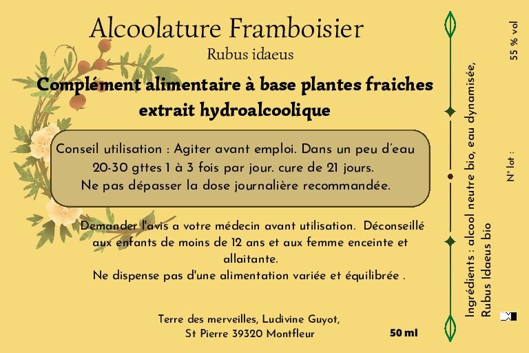 Alcoolature Framboisier