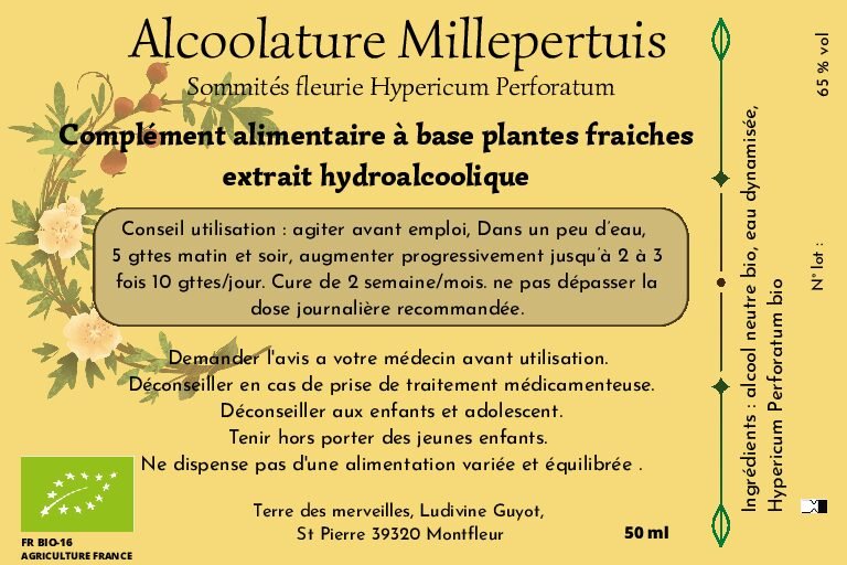 Alcoolature hypericum perforatum AB Alcoolature Millepertuis
