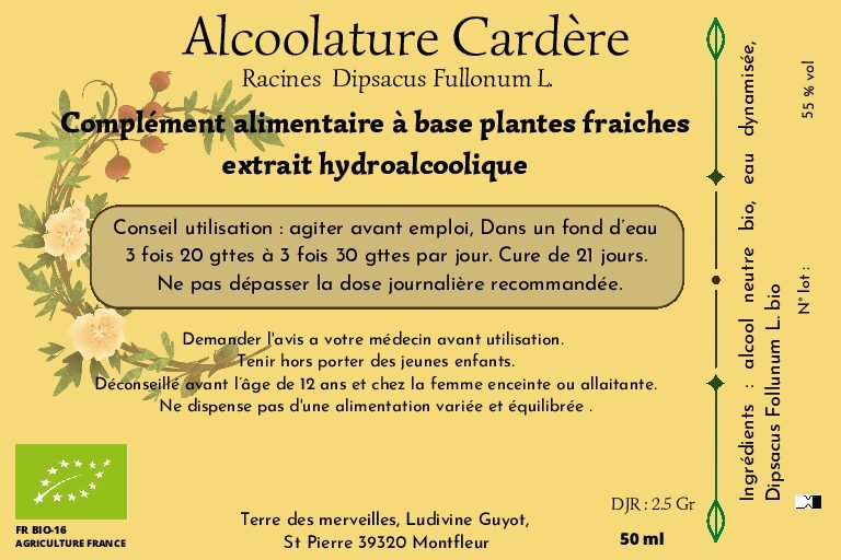 Alcoolature Cardère